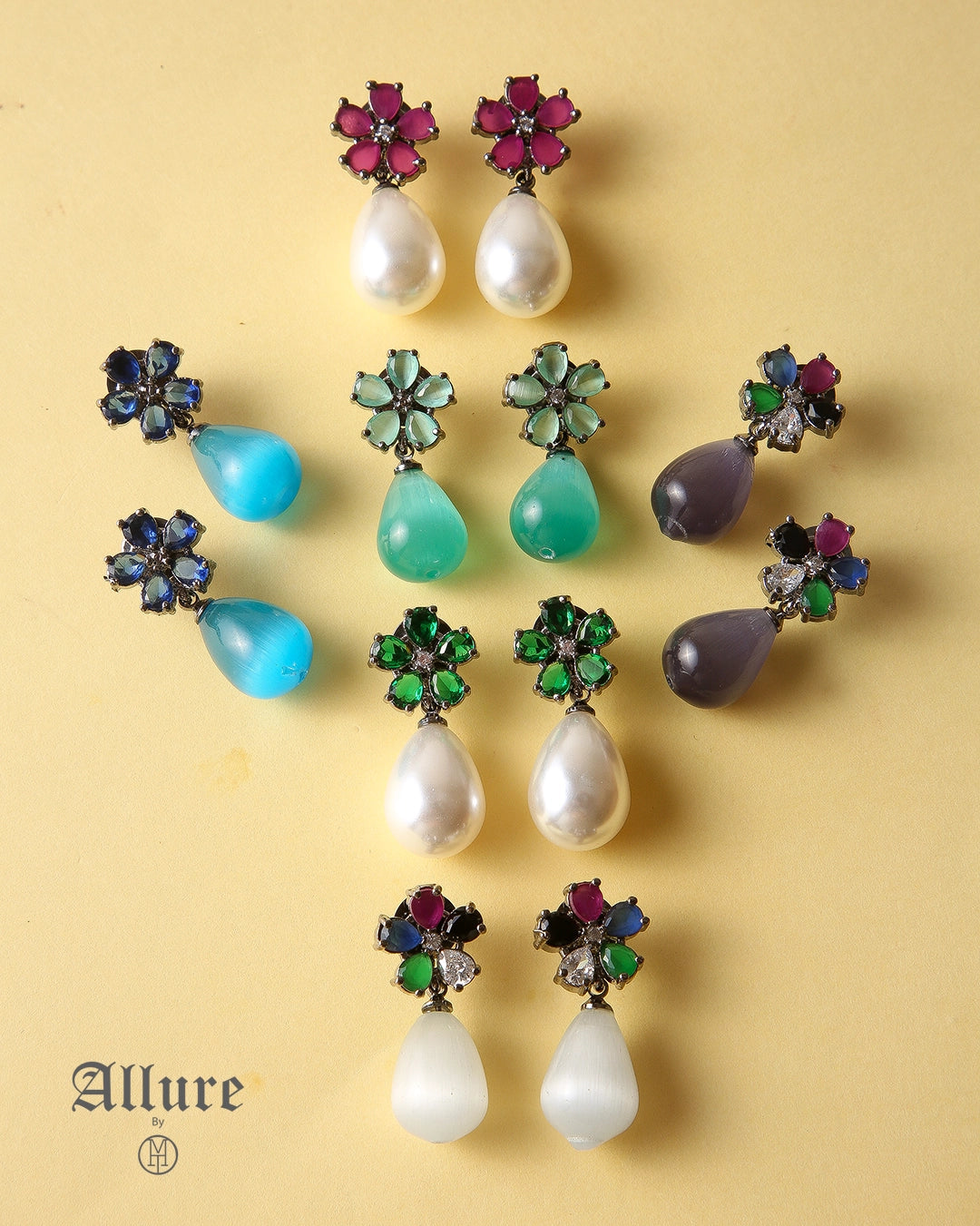 Crystal Dew Teardrop Earrings